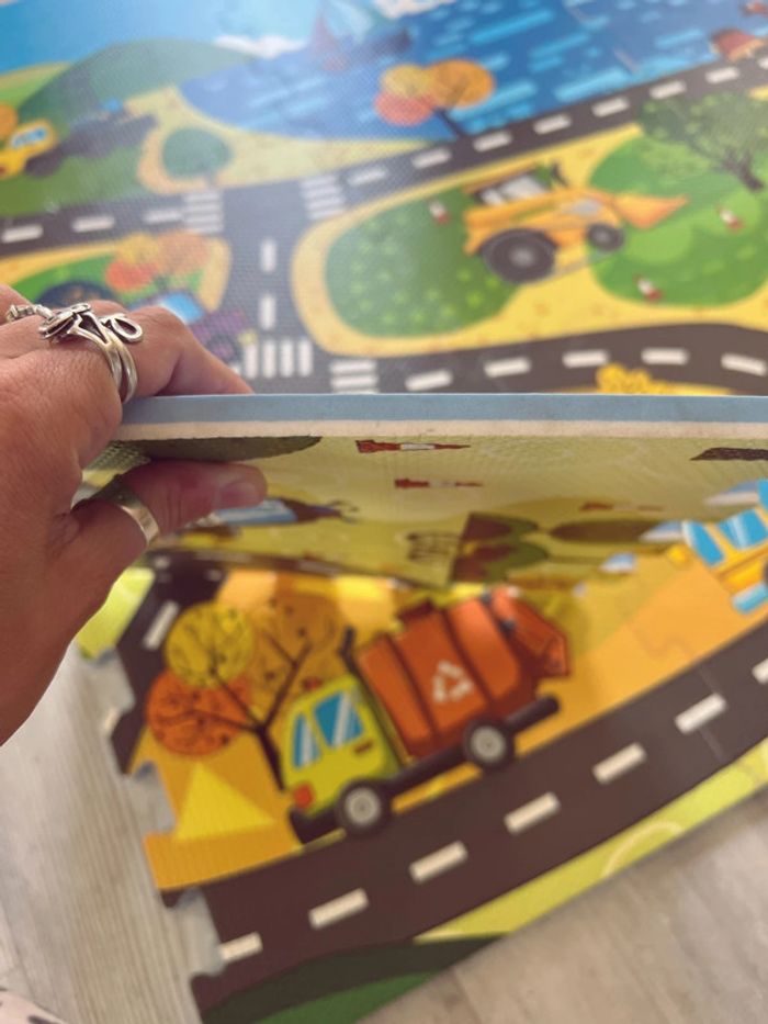 Tapis puzzle mousse circuit véhicule route 122x92 - photo numéro 6
