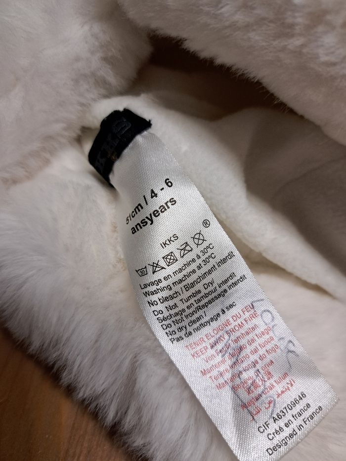 Bonnet trappeur blanc avec écharpe 3ans - photo numéro 4