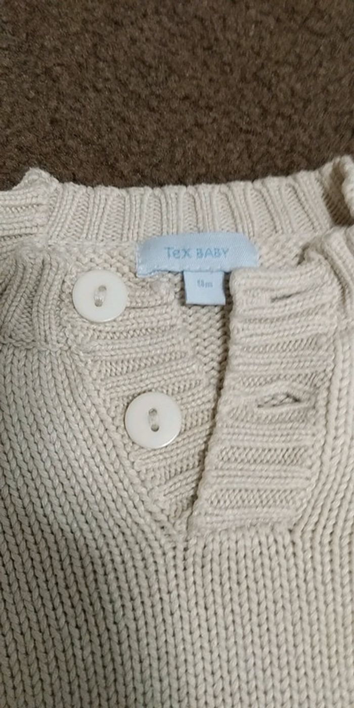 pull beige bébé garçon 9 mois - photo numéro 2