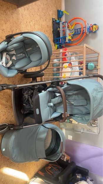 Poussette cybex trio bleu