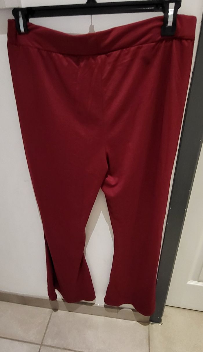 Pantalon femme bordeaux fluide en 44/46 - photo numéro 3
