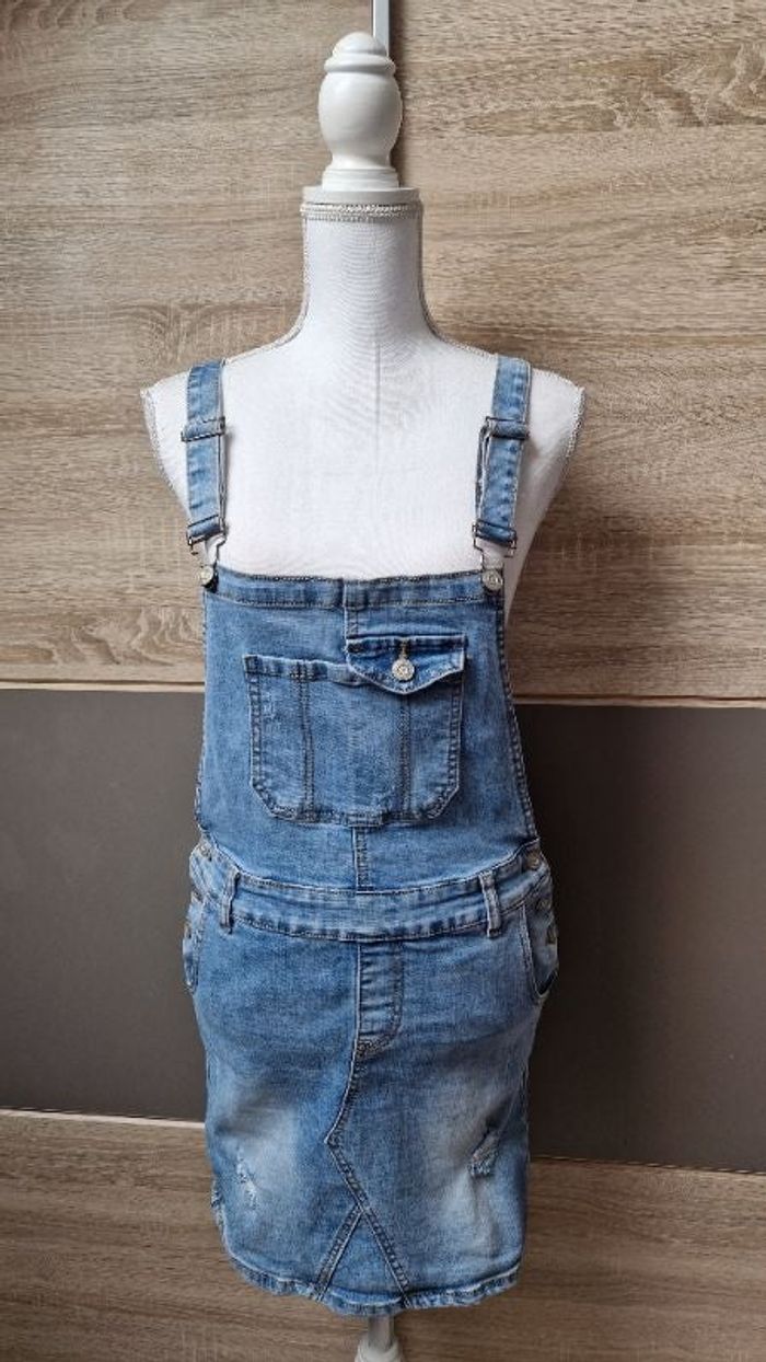 Robe salopette en jean
