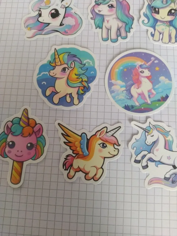 Lot d'autocollants licorne (lot E) - photo numéro 5