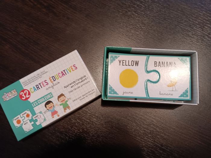 Jeu 32 cartes éducatives pour apprendre les couleurs en anglais - photo numéro 2