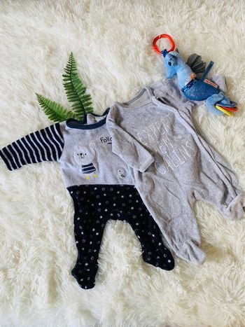 Lot 2 pyjamas grenouillères garçon 1M