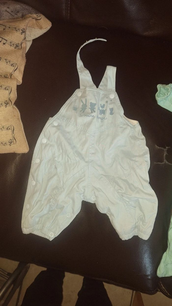 Salopette chaude epaisse bleu clair