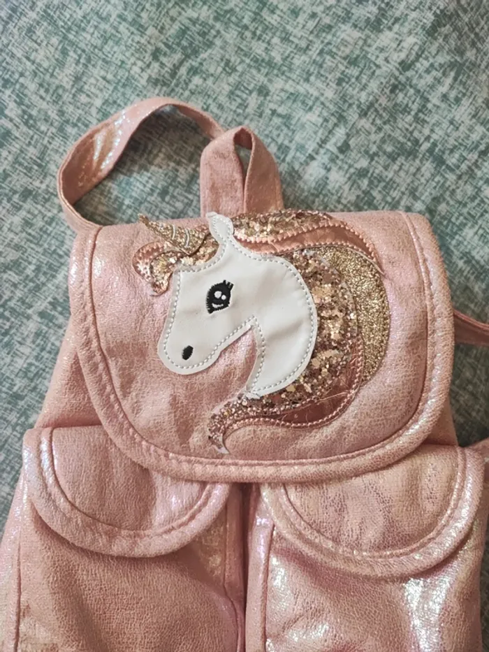 Petit sac a dos brillant licorne - photo numéro 2