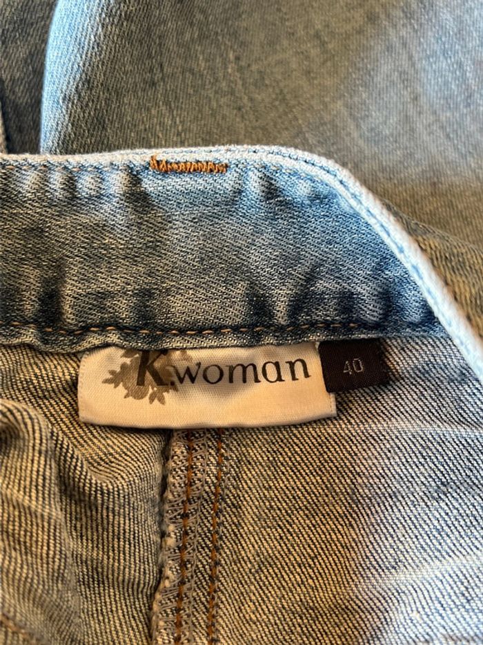 Jupe en jean, taille 40 kwoman - photo numéro 3