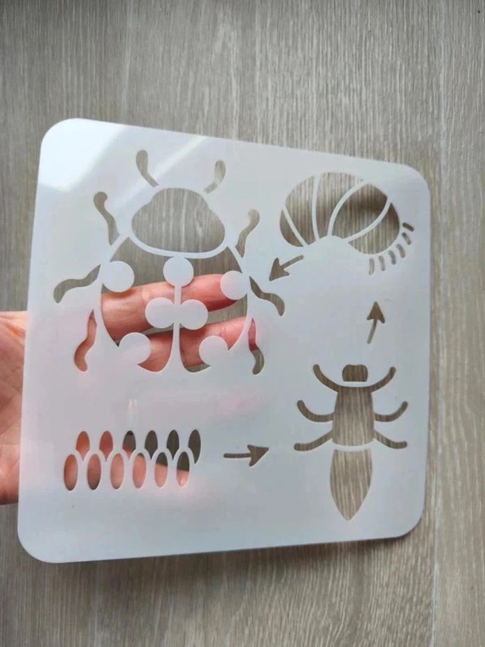 Pochoir du cycle de vie de la coccinelle - photo numéro 2