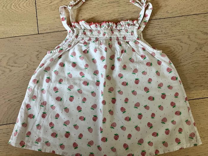 Ensemble blouse à bretelles + short en jeans 2-3ans H&M - photo numéro 2