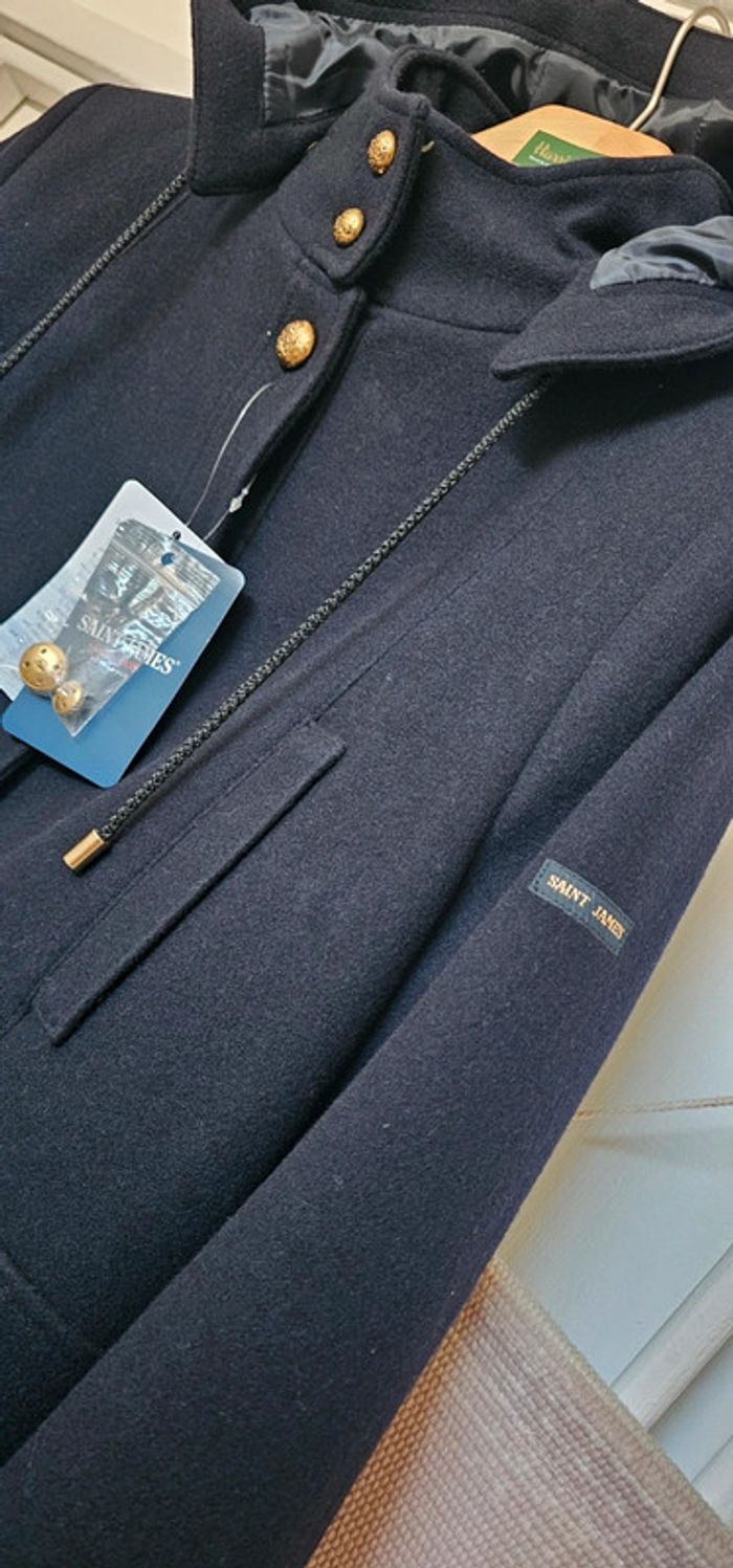 Manteau Caban Laine Saint James Taille 40 - photo numéro 5