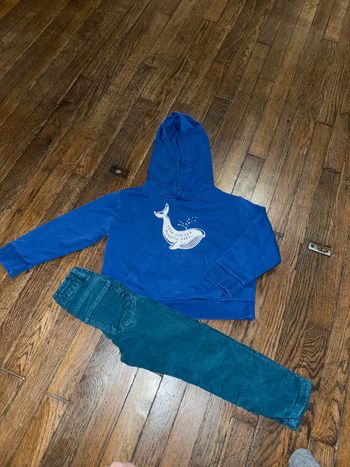 Sweat et pantalon velours Monoprix 3 ans