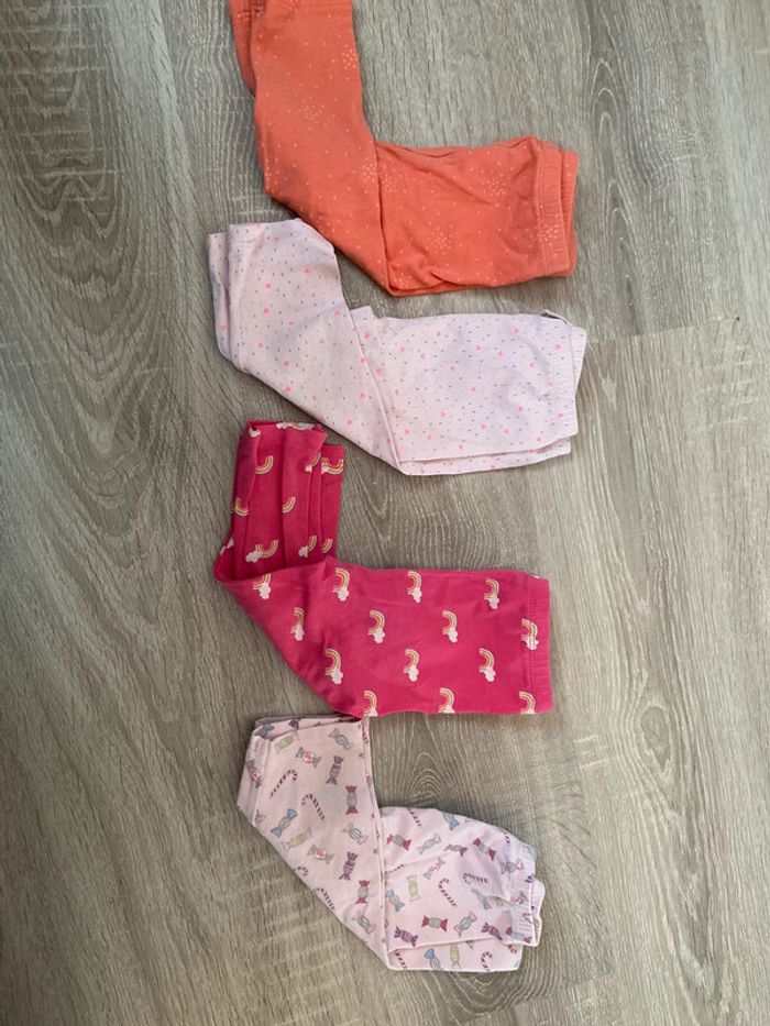Lot 4 leggings filles à grain de ble 12 mois 74cm