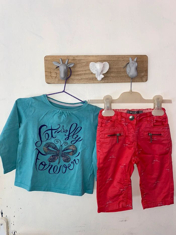 Ensemble pantacourt et t-shirt, 24 mois, Orchestra/Vertbaudet.