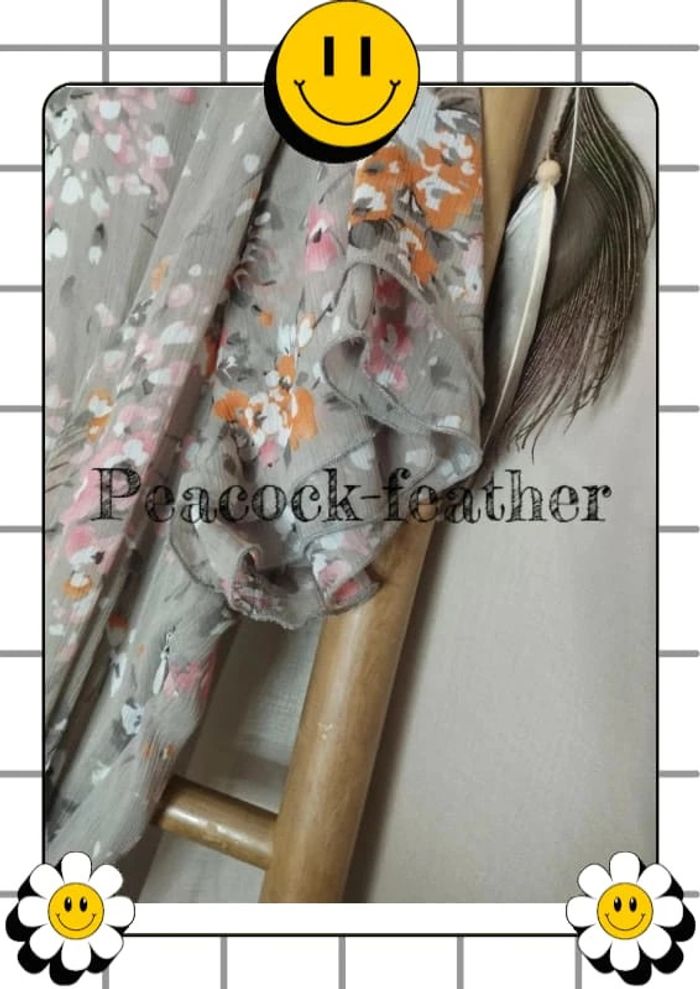 Robe beige fleurie afibel 56 neuve - photo numéro 5