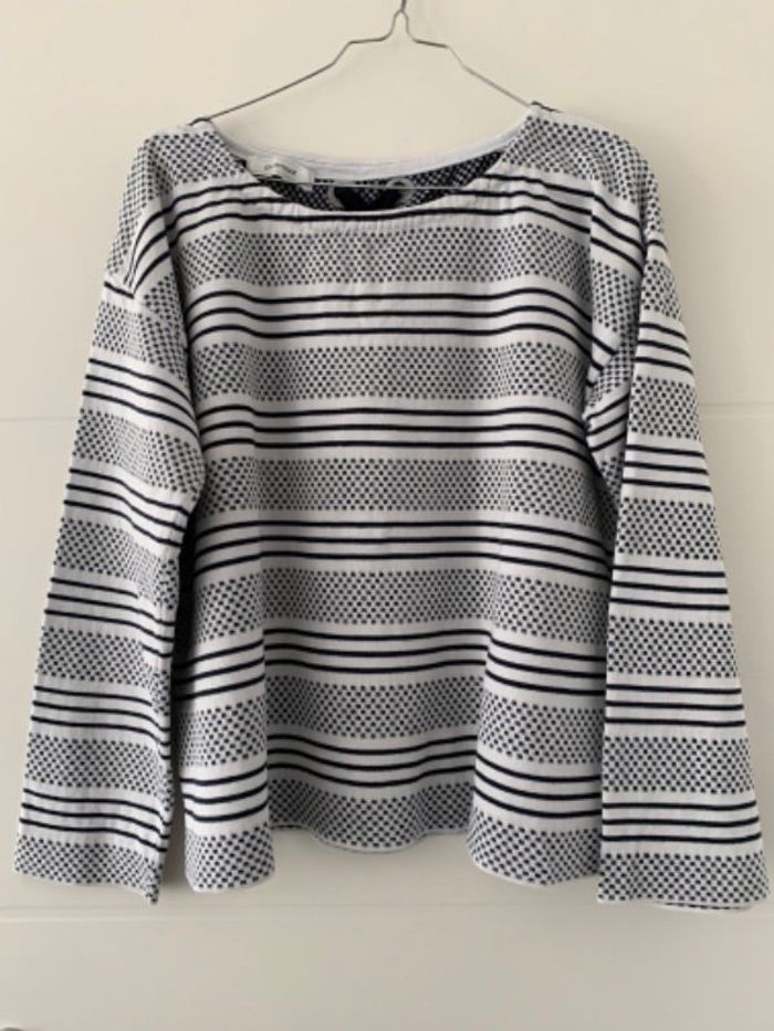 Pull rayé genre marinière XL