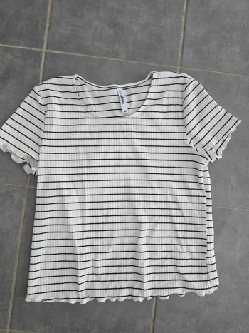 Tee shirt côtelé