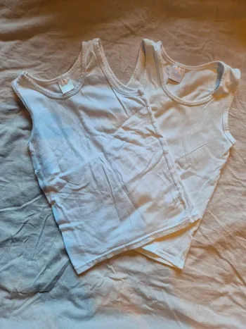 Lot 2 débardeurs blanc