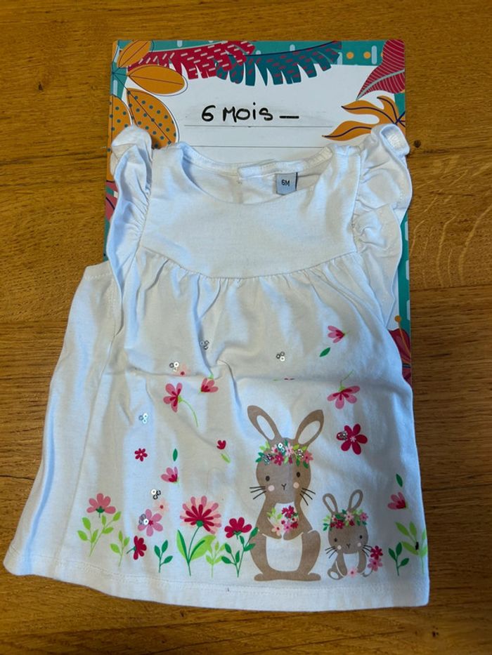Lot de teeshirts MC fille - 3 pièces - 6 mois - photo numéro 6