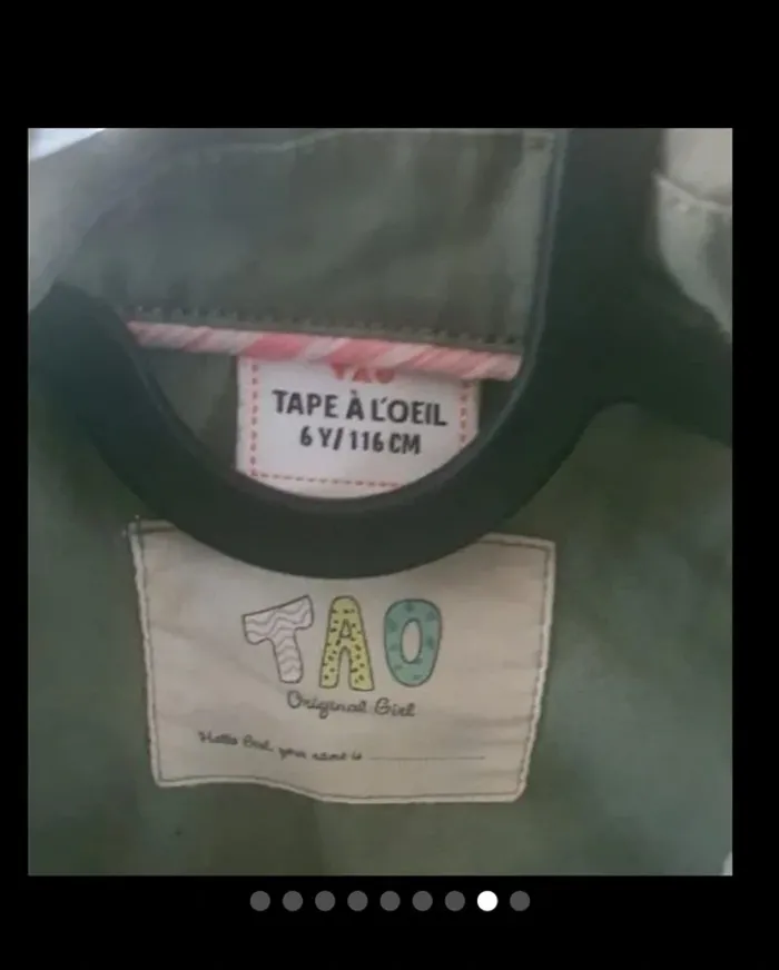 Veste kaki tape à l’œil 6 ans fille - photo numéro 2