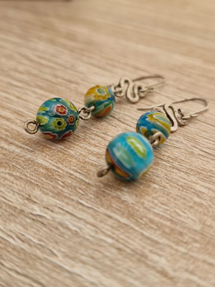 Parure Bijoux Boucle D'oreilles Serpents Perles Collier Réglable Soleil Perle - photo numéro 13