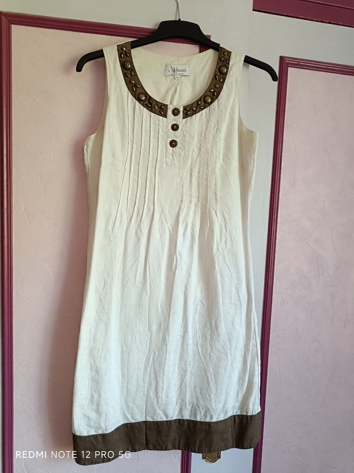 Robe écru Armand Thiery 100% lin T.38