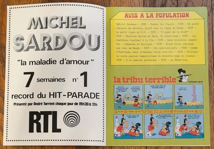 Ancien magazine Tintin n°37 l'hebdotimiste poster Brigitte bardot 1973 vintage - photo numéro 3