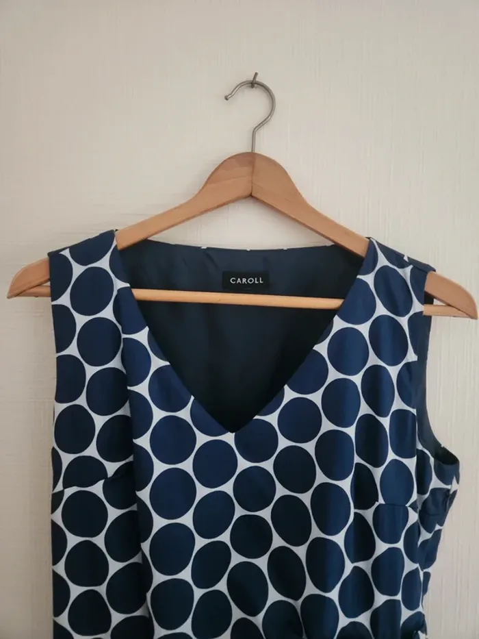 Robe droite Caroll bleu marine et blanc 42 - photo numéro 2