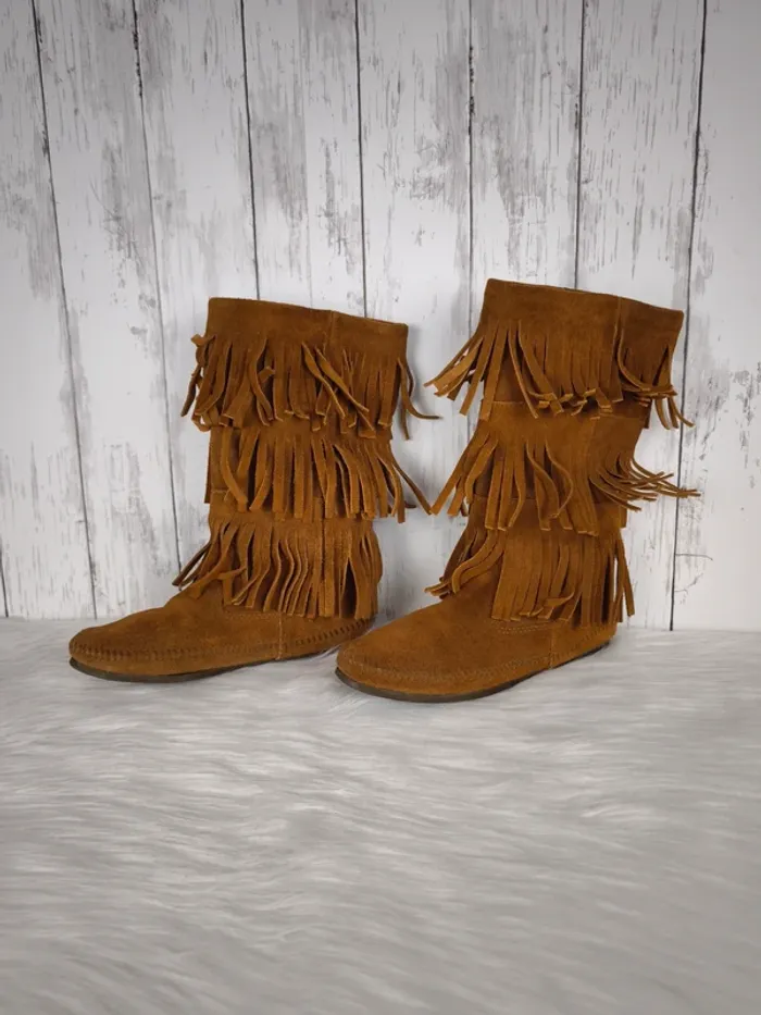 Bottes à frange Marron Minnetonka Femme pointure 38 - photo numéro 2