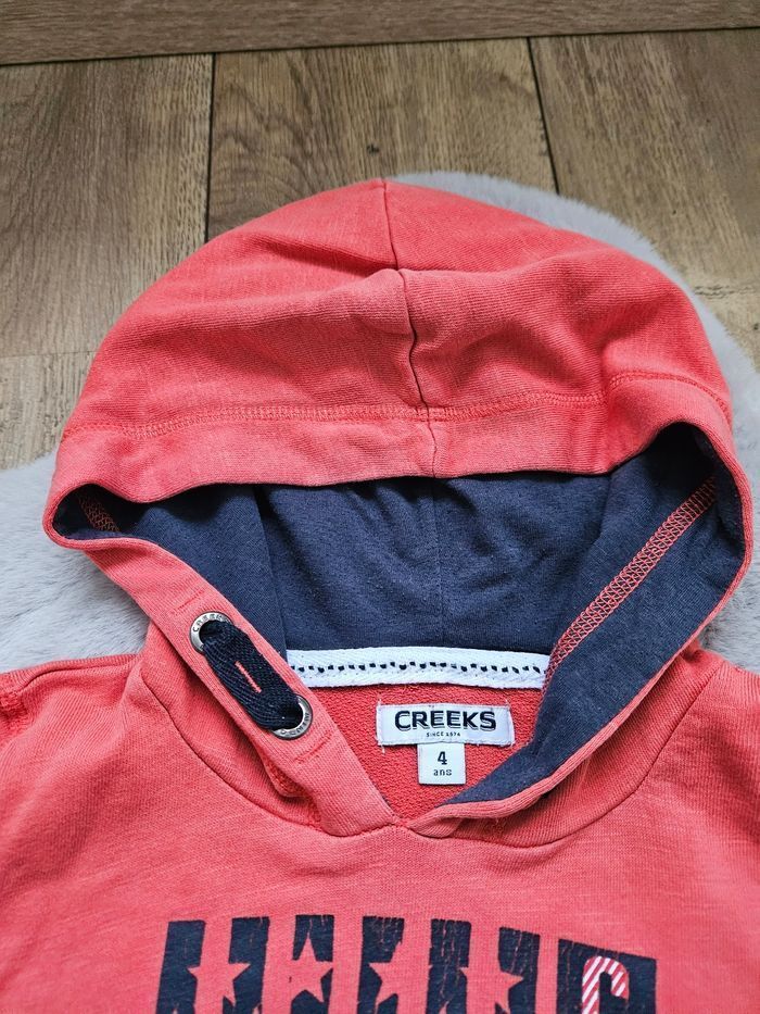 Sweat à capuche rouge Creeks 4 ans - photo numéro 4