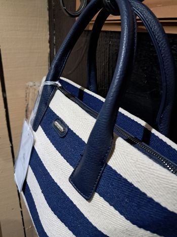 Sac à main David Jones rayé marin