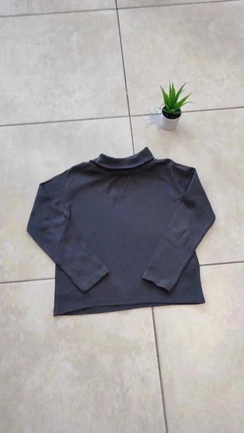 T-shirt manches longues col roulé gris 5 ans Vertbaudet - Parfait pour l'hiver