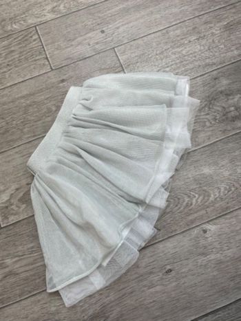 Jupe tutu argenté et blanche zeeman 92 cm 2 ans
