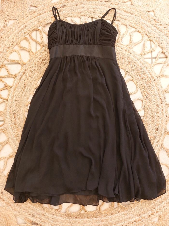 Robe noire mi-longue Camaïeu