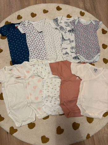 Lot 10 bodies manches courtes fille 3 mois