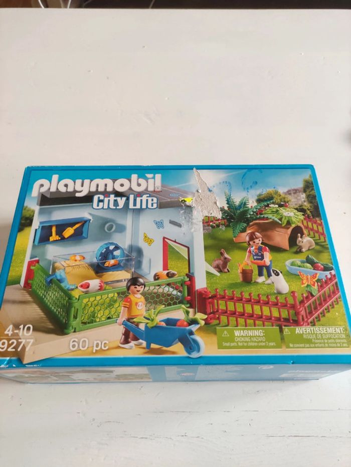Playmobil city life 9277 la maison des rongeurs et lapins neuf