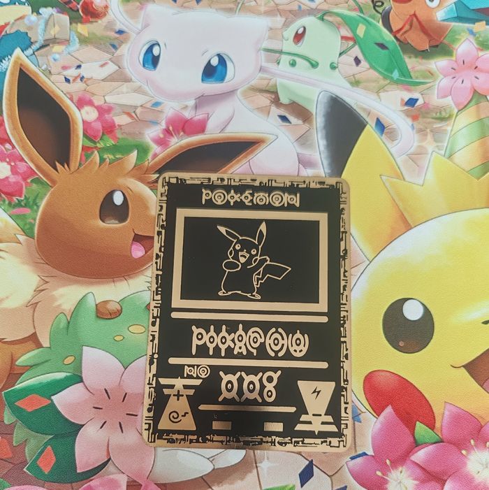 Carte Pokémon Pikachu Antique métal