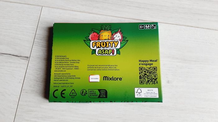 Jeu jouet enfant Happy Meal Mac Donald’s Fruity asap Neuf - photo numéro 3