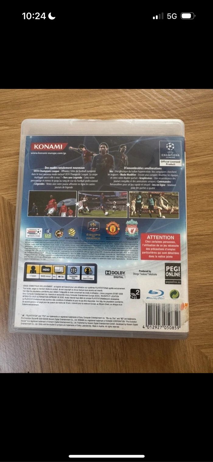 Jeu PS3 PES 2009 - photo numéro 2