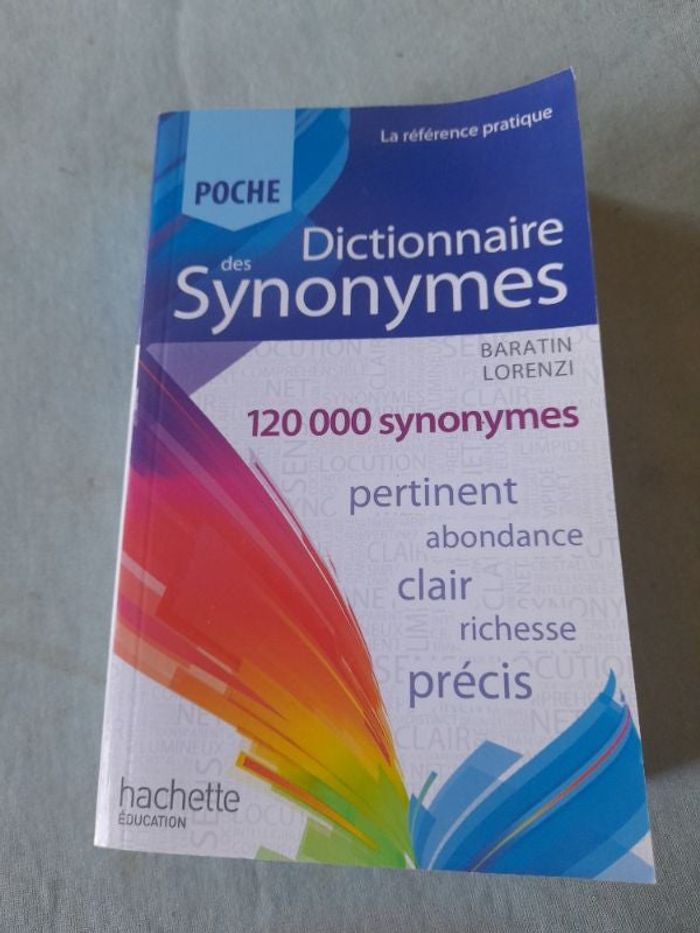 Dictionnaire des synonymes, édition Hachette