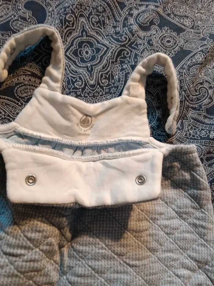 Salopette barboteuse petit bateau bleu 60cm - photo numéro 2