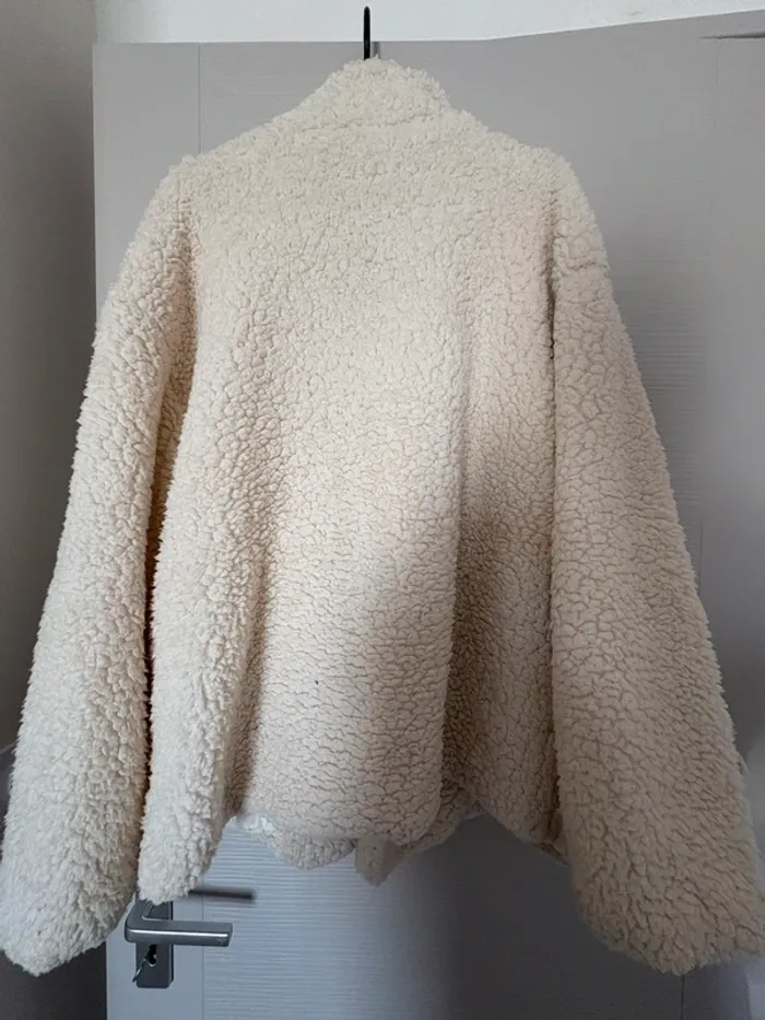 Manteau moumoute beige – Taille M - photo numéro 5