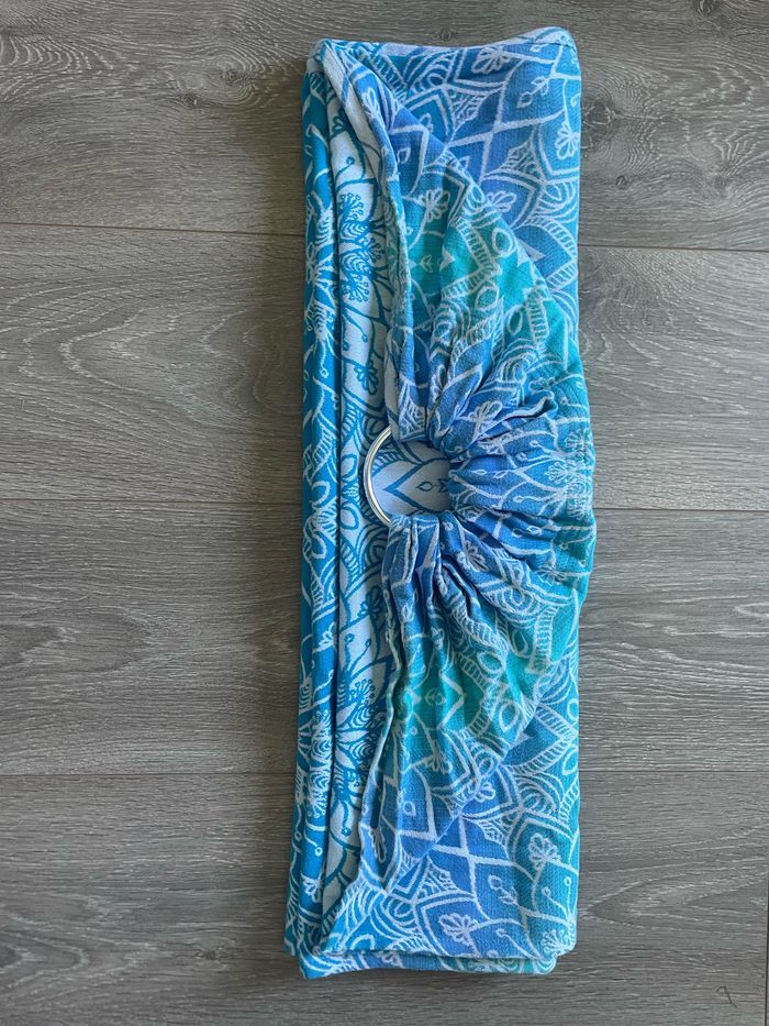 Portage sling ringsling de la marque BeLenka modèle Mandala Bleu - photo numéro 3