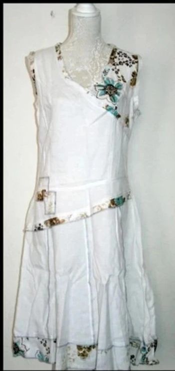 Robe en lin blanche taille 40