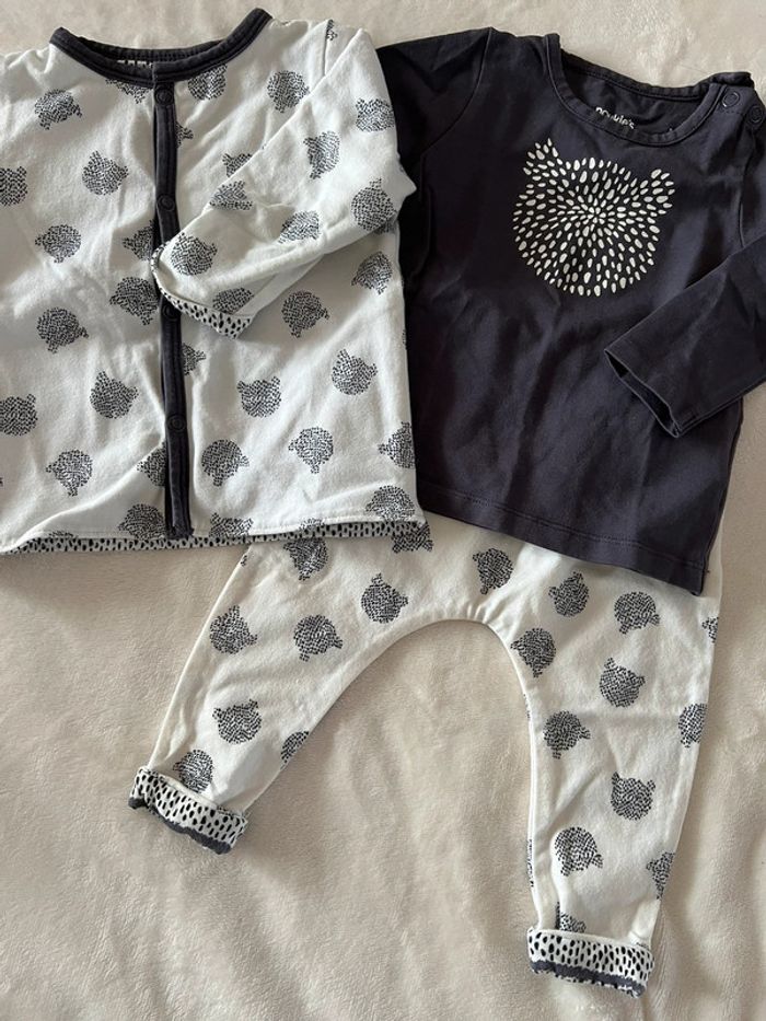 Ensemble Gilet + T-Shirt manches longues + pantalon Noukies - photo numéro 2