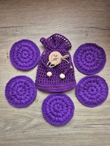 Disques démaquillants et leur poncho Fait main 