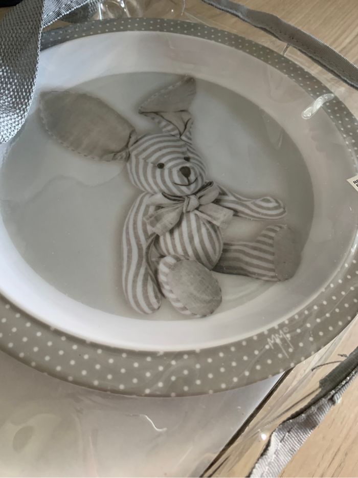 Coffret repas bébé mixte Mathilde M Lapin - photo numéro 6