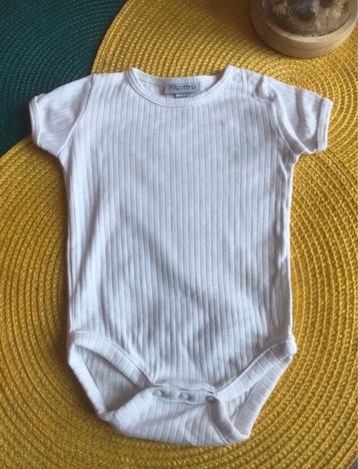 Body blanc rayure fagottino 1/3 mois