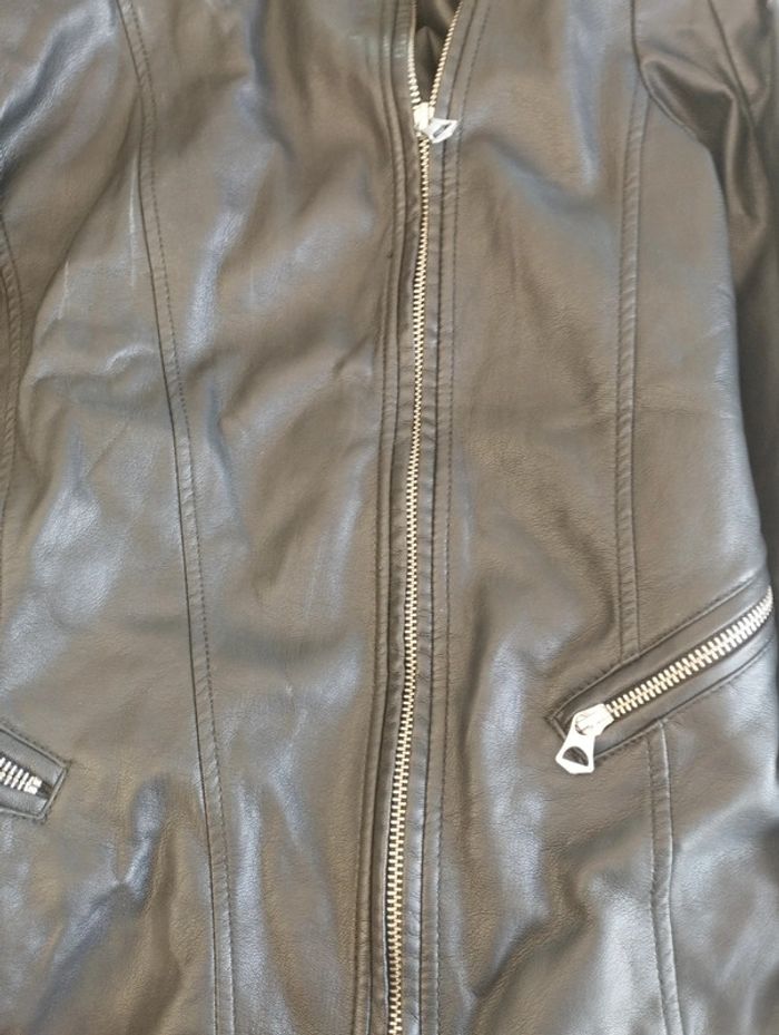 Veste en cuir femme taille 36 H&M - photo numéro 3