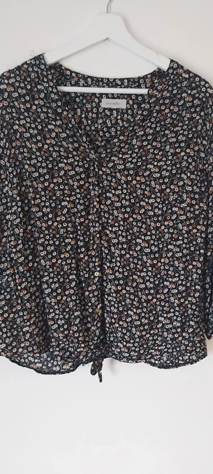Chemise manches 3/4 bas nouée Grain de Malice XL - photo numéro 3
